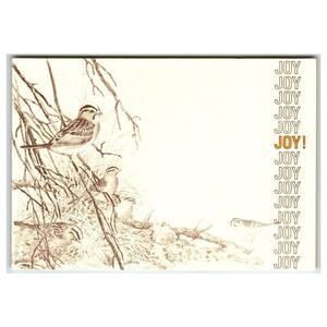 Robert Hines "JOY" Bird Watcher's Digest Art Postcard White-throated Sparrow